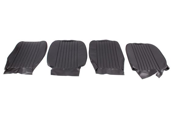Front Seat Cover Set - Pair - Leather - Black - RP1594BLACK